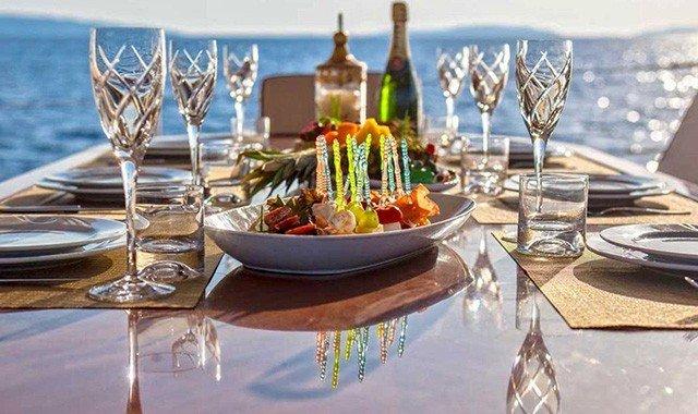 Dining Aboard a Luxury Yacht